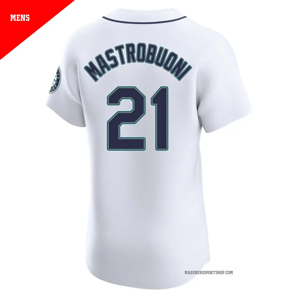 Seattle Mariners ユニフォーム ホワイト Men's Seattle Mariners Nike White Home Limited Custom Jersey