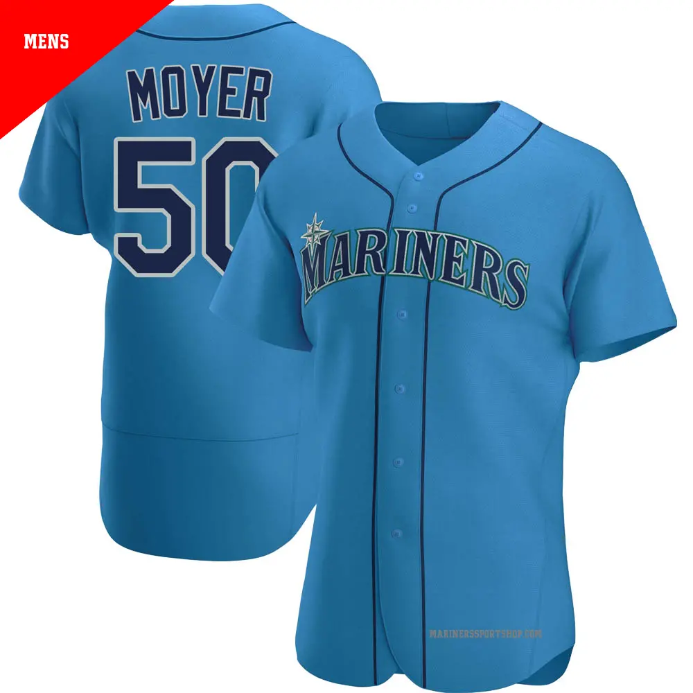 Men's ＃50 Jamie Moyer Seattle Mariners Royal Authentic Alternate Jersey