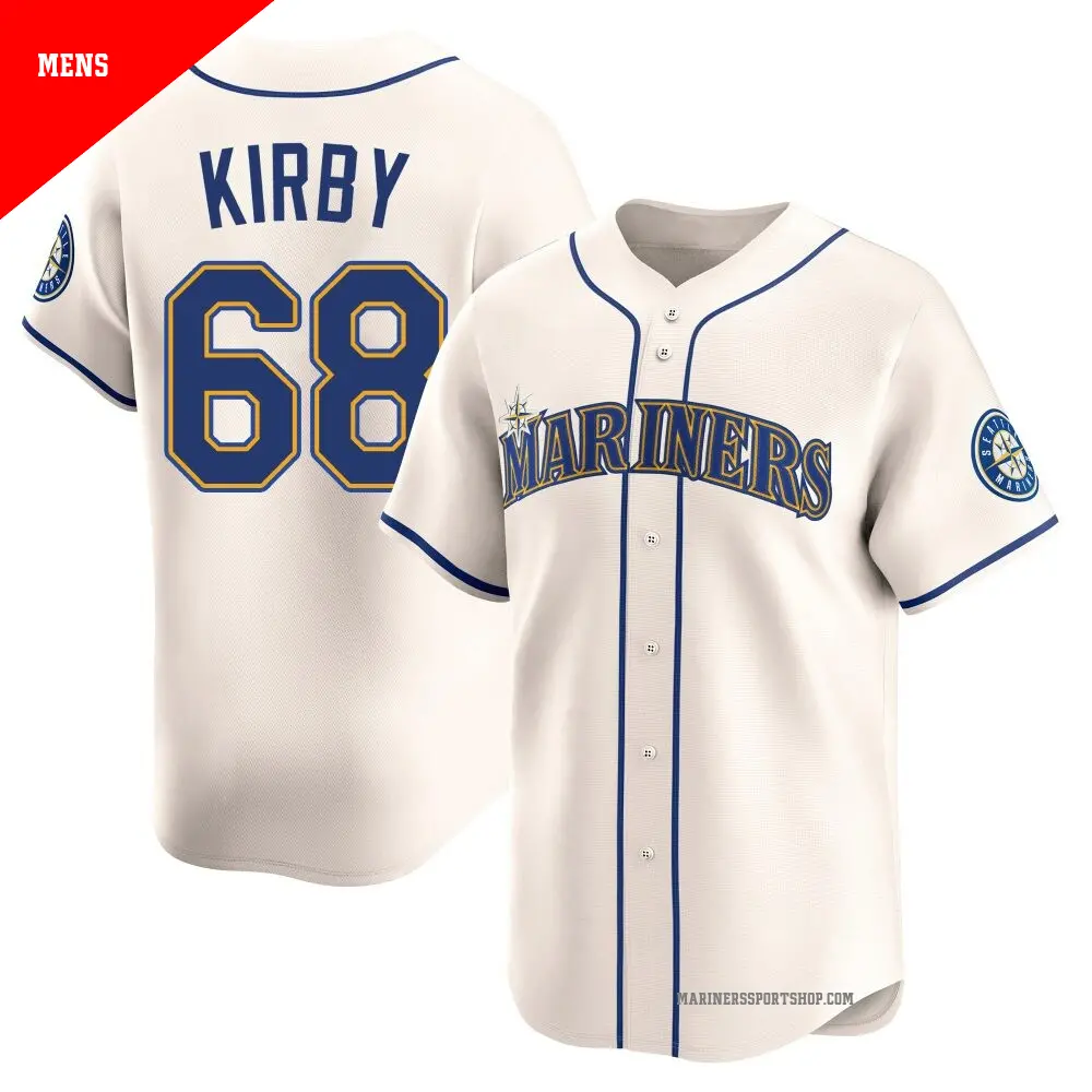ユニフォーム シアトルマリナーズ ジョージ・カービー68 Men's #68 George Kirby Seattle Mariners Aqua Limited