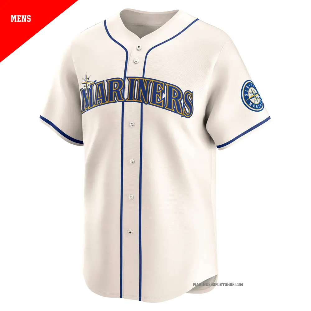 ユニフォーム シアトルマリナーズ ジョージ・カービー68 Men's #68 George Kirby Seattle Mariners Cream Limited